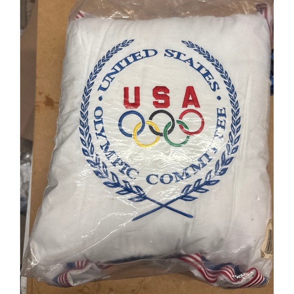 Fieldcrest Cannon Other - Vintage USA Olympic Committee Pillow America Cannon White Embroidered New